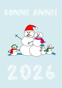 Bonhommes de neige joyeux pour 2026